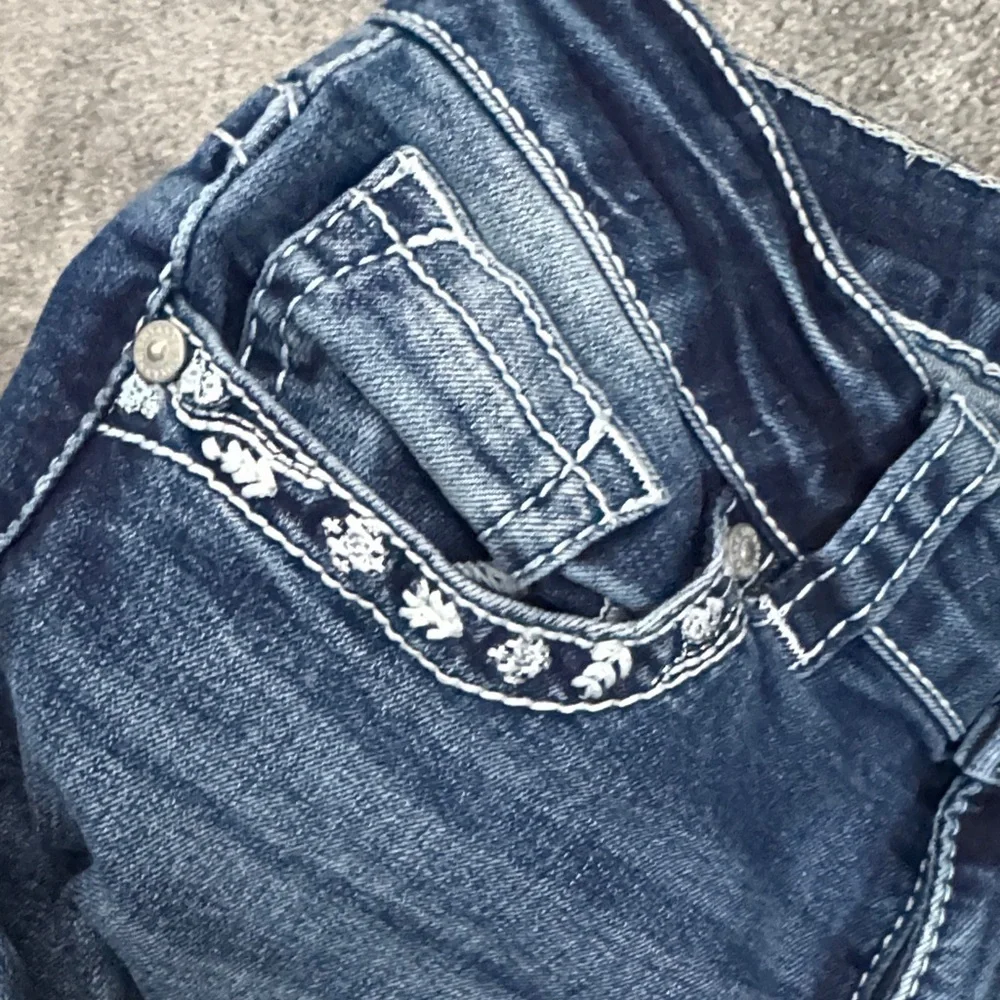 Shyanne Kids Blue Denim Jeans with Embroidered Pocket